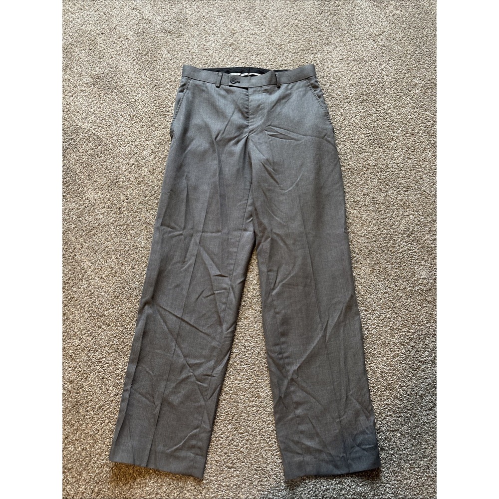Mens J Ferrar Modern Fit Grey Dress Pants Size 29X30